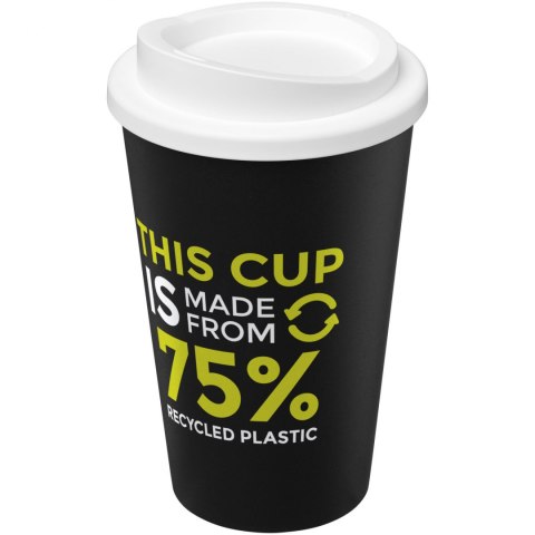 Kubek Americano Eco z recyklingu o pojemności 350 ml czarny, biały (21042200) Kubek Americano Eco z recyklingu o pojemności 350 ml czarny, biały (21042200)