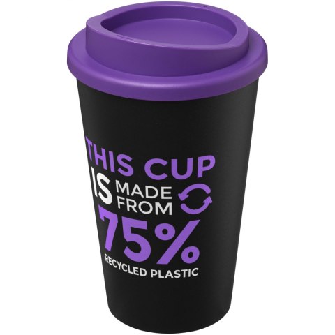 Kubek Americano Eco z recyklingu o pojemności 350 ml czarny, fioletowy (21042205) Kubek Americano Eco z recyklingu o pojemności 350 ml czarny, fioletowy (21042205)