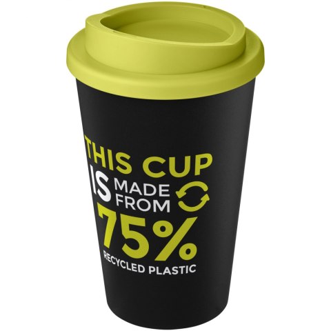 Kubek Americano Eco z recyklingu o pojemności 350 ml czarny, limonka (21042209) Kubek Americano Eco z recyklingu o pojemności 350 ml czarny, limonka (21042209)