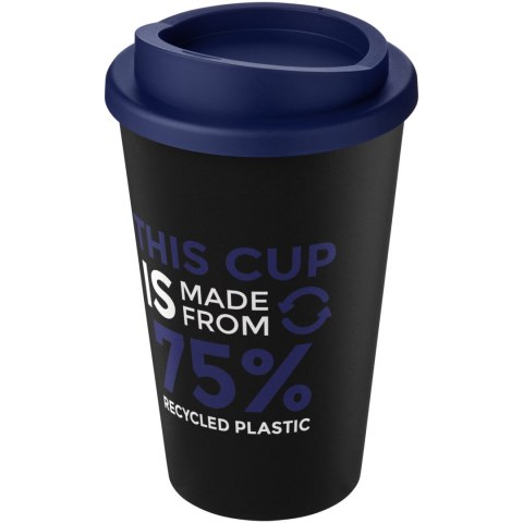 Kubek Americano Eco z recyklingu o pojemności 350 ml czarny, niebieski (21042208) Kubek Americano Eco z recyklingu o pojemności 350 ml czarny, niebieski (21042208)