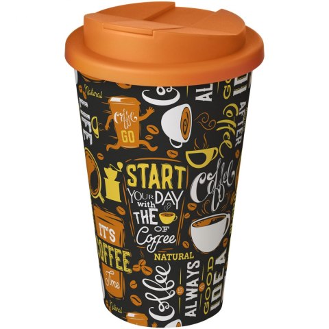 Kubek Brite-Americano® 350 ml z wieczkiem zapobiegającym rozchlapaniu biały, pomarańczowy (21069708) Kubek Brite-Americano® 350 ml z wieczkiem zapobiegającym rozchlapaniu biały, pomarańczowy (21069708)