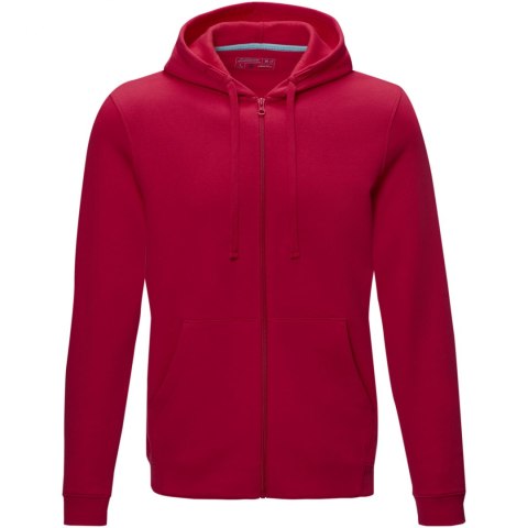 Męska organiczna bluza na suwak z kapturem Ruby wykonana z GRS z recyclingu i posiadająca certyfikat GOTS czerwony (37510250) Męska organiczna bluza na suwak z kapturem Ruby wykonana z GRS z recyclingu i posiadająca certyfikat GOTS czerwony (37510250)