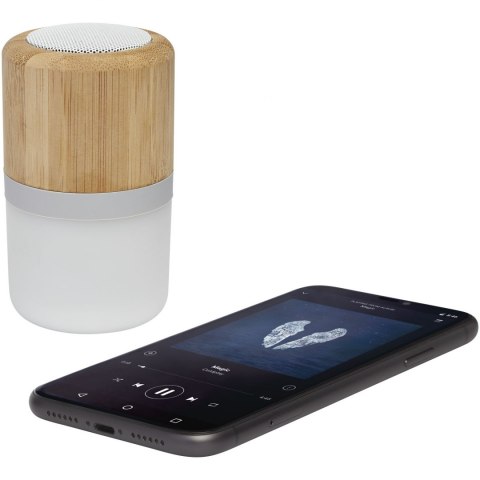 Bambusowy głośnik Bluetooth® Aurea z podświetleniem piasek pustyni (12415171) Bambusowy głośnik Bluetooth® Aurea z podświetleniem piasek pustyni (12415171)