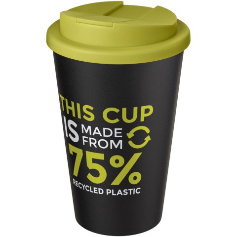 Kubek Americano® Eco z recyklingu o pojemności 350 ml z pokrywą odporną na zalanie limonka, czarny (21042563) Kubek Americano® Eco z recyklingu o pojemności 350 ml z pokrywą odporną na zalanie limonka, czarny (21042563)