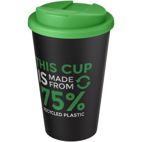 Kubek Americano® Eco z recyklingu o pojemności 350 ml z pokrywą odporną na zalanie zielony, czarny (21042561) Kubek Americano® Eco z recyklingu o pojemności 350 ml z pokrywą odporną na zalanie zielony, czarny (21042561)