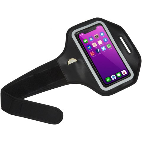 Odblaskowa bransoletka na smartfon Haile z przezroczystym etui czarny (12500090) Odblaskowa bransoletka na smartfon Haile z przezroczystym etui czarny (12500090)