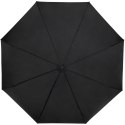 Składany wiatroodporny parasol 51 cm z PET z recyklingu Birgit czarny (10914590)