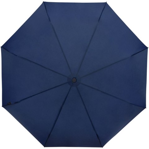 Składany wiatroodporny parasol 51 cm z PET z recyklingu Birgit granatowy (10914555) Składany wiatroodporny parasol 51 cm z PET z recyklingu Birgit granatowy (10914555)
