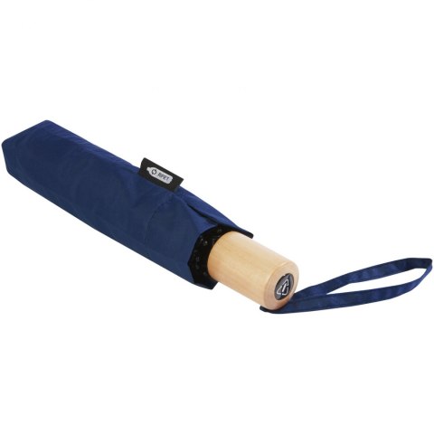 Składany wiatroodporny parasol 51 cm z PET z recyklingu Birgit granatowy (10914555) Składany wiatroodporny parasol 51 cm z PET z recyklingu Birgit granatowy (10914555)
