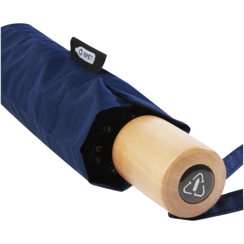 Składany wiatroodporny parasol 51 cm z PET z recyklingu Birgit granatowy (10914555) Składany wiatroodporny parasol 51 cm z PET z recyklingu Birgit granatowy (10914555)