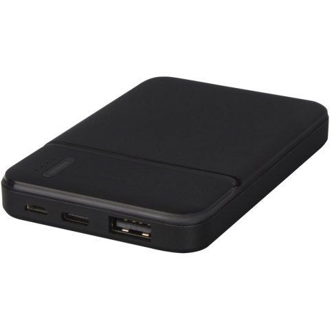 Powerbank o pojemności 5000 mAh z tworzywa sztucznego pochodzącego z recyklingu Loop czarny (12420290) Powerbank o pojemności 5000 mAh z tworzywa sztucznego pochodzącego z recyklingu Loop czarny (12420290)