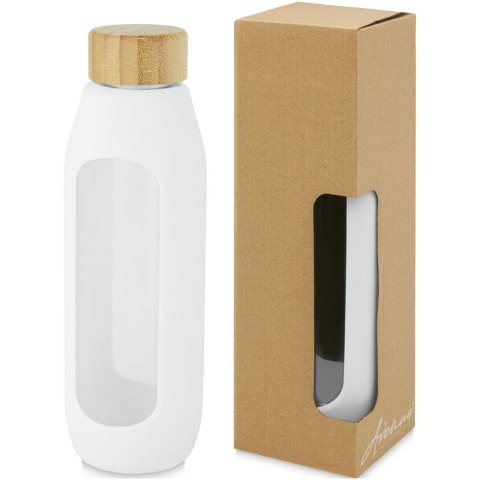 Tidan Butelka z borokrzemianowego szkła o pojemności 600 ml z silikonowym uchwytem biały (10066601) Tidan Butelka z borokrzemianowego szkła o pojemności 600 ml z silikonowym uchwytem biały (10066601)