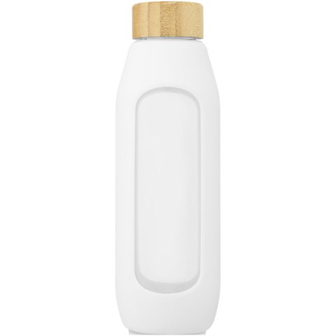 Tidan Butelka z borokrzemianowego szkła o pojemności 600 ml z silikonowym uchwytem biały (10066601) Tidan Butelka z borokrzemianowego szkła o pojemności 600 ml z silikonowym uchwytem biały (10066601)