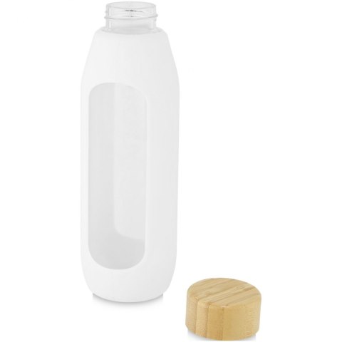 Tidan Butelka z borokrzemianowego szkła o pojemności 600 ml z silikonowym uchwytem biały (10066601) Tidan Butelka z borokrzemianowego szkła o pojemności 600 ml z silikonowym uchwytem biały (10066601)