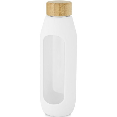 Tidan Butelka z borokrzemianowego szkła o pojemności 600 ml z silikonowym uchwytem biały (10066601) Tidan Butelka z borokrzemianowego szkła o pojemności 600 ml z silikonowym uchwytem biały (10066601)