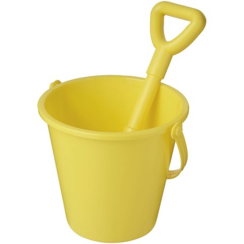 Wiaderko z łopatką Tides z plastiku z recyklingu żółty (21024111) Wiaderko z łopatką Tides z plastiku z recyklingu żółty (21024111)