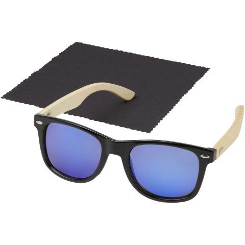 Lustrzane okulary przeciwsłoneczne wykonane z plastiku PET z recyklingu/bambusa Taiyō z polaryzacją w pudełku upominkowym drewno Lustrzane okulary przeciwsłoneczne wykonane z plastiku PET z recyklingu/bambusa Taiyō z polaryzacją w pudełku upominkowym drewno