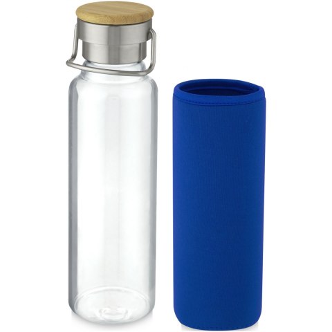 Szklana butelka Thor o pojemności 660 ml z neoprenowym pokrowcem niebieski (10069652) Szklana butelka Thor o pojemności 660 ml z neoprenowym pokrowcem niebieski (10069652)