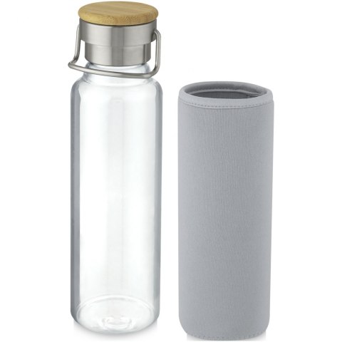 Szklana butelka Thor o pojemności 660 ml z neoprenowym pokrowcem szary (10069682) Szklana butelka Thor o pojemności 660 ml z neoprenowym pokrowcem szary (10069682)
