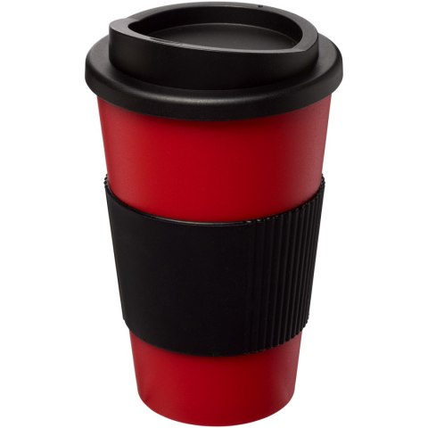 Americano® 350 ml termoizolowany kubek z uchwytem czarny, czerwony (22000299)