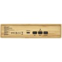 Bambusowa ładowarka bezprzewodowa z zegarem Minata beżowy (12424302)