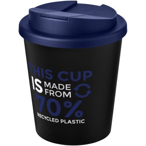 Kubek Americano® Espresso Eco z recyklingu o pojemności 250 ml z pokrywą odporną na zalanie czarny, niebieski (21045507) Kubek Americano® Espresso Eco z recyklingu o pojemności 250 ml z pokrywą odporną na zalanie czarny, niebieski (21045507)