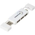 Mulan podwójny koncentrator USB 2.0 biały (12425101)