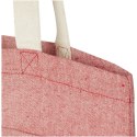 Pheebs torba na zakupy o pojemności 9 l z bawełny z recyklingu o gramaturze 150 g/m² i z przednią kieszenią czerwony melanż (120