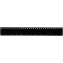 Refari linijka z tworzywa sztucznego pochodzącego z recyklingu o długości 30 cm czarny (21046890)