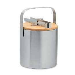 Dwuścienny kubełek na lód 1,2L srebrny mat (MO6741-16)