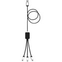 Kabel z podświetlonym logo 3w1 - SCX.design C17 niebieski, czarny (2PX00352)