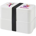 MIYO dwupoziomowe pudełko na lunch biały, biały, czarny (21047009)