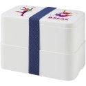 MIYO dwupoziomowe pudełko na lunch biały, biały, niebieski (21047007)