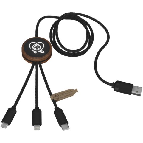 SCX.design C36 przedłużany kabel do ładowania z podświetlanym logo 3-w-1 rPET i z okrągłą bambusową obudową drewno (2PX08471) SCX.design C36 przedłużany kabel do ładowania z podświetlanym logo 3-w-1 rPET i z okrągłą bambusową obudową drewno (2PX08471)