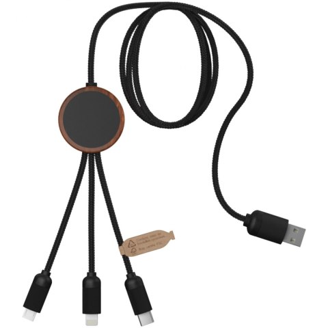 SCX.design C36 przedłużany kabel do ładowania z podświetlanym logo 3-w-1 rPET i z okrągłą bambusową obudową drewno (2PX08471) SCX.design C36 przedłużany kabel do ładowania z podświetlanym logo 3-w-1 rPET i z okrągłą bambusową obudową drewno (2PX08471)
