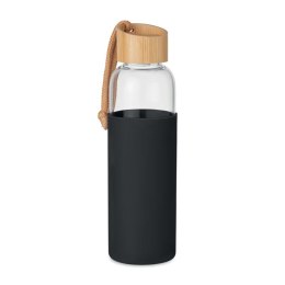 Szklana butelka 500 ml w etui czarny (MO6845-03)