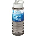 H2O Active® Eco Treble bidon z pokrywką z tutką o pojemności 750 ml ciemnografitowy, biały (21048201)