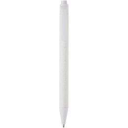 Fabianna długopis z papieru gniecionego biały (10782101)