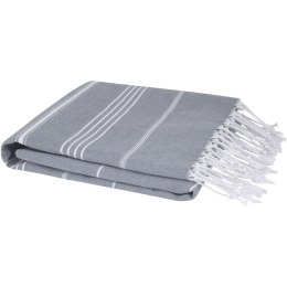 Anna bawełniany ręcznik hammam o gramaturze 180 g/m² i wymiarach 100 x 180 cm szary (11333582)