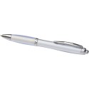 Curvy ballpoint pen with frosted barrel and grip biały (21033500)