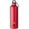 Oregon butelka na wodę o pojemności 770 ml z karabińczykiem wykonana z aluminium z recyklingu z certyfikatem RCS czerwony (10073