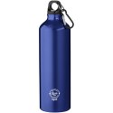Oregon butelka na wodę o pojemności 770 ml z karabińczykiem wykonana z aluminium z recyklingu z certyfikatem RCS niebieski (1007