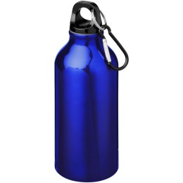 Oregon butelka na wodę z karabińczykiem wykonana z aluminium z recyklingu z certyfikatem RCS o pojemności 400 ml niebieski (1007