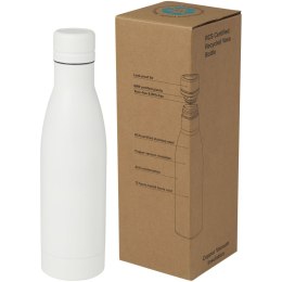 Vasa butelka ze stali nierdzwenej z recyklingu z miedzianą izolacją próżniową o pojemności 500 ml posiadająca certyfikat RCS bia