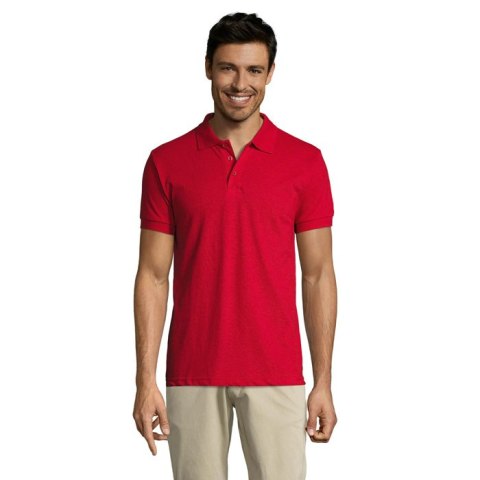 PRIME Męskie polo 200g Czerwony 5XL (S00571-RD-5XL)