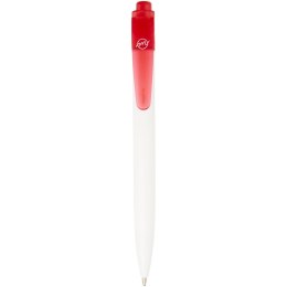 Thalaasa długopis z plastiku pochodzącego z oceanów czerwony przezroczysty, biały (10786121)