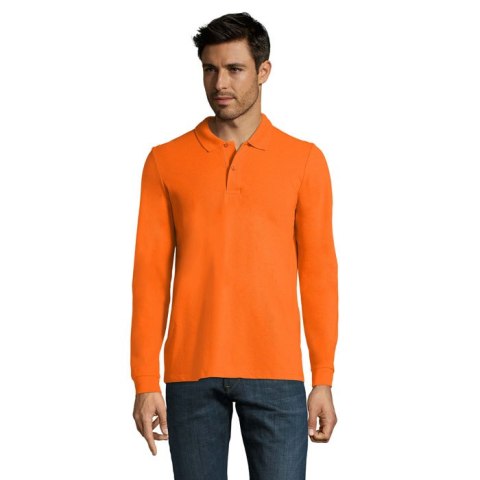 PERFECT MEN LSL POLO 180g Pomarańczowy S (S02087-OR-S) PERFECT MEN LSL POLO 180g Pomarańczowy S (S02087-OR-S)