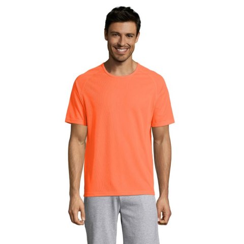 SPORTY Męski T-SHIRT 140g neonowy pomarańczowy 3XL (S11939-NO-3XL)