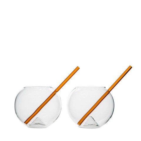 Szklanka ze słomką 2-PAK CLEAR/BROWN (default) Szklanka ze słomką 2-PAK CLEAR/BROWN (default)