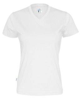 T-SHIRT V-NECK LADY - L (WHITE)